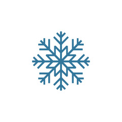Vector snowflake icon winter symbol cold weather icon frost graphic isolated on white background