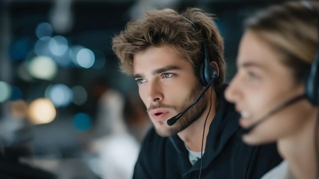 911 operators using AI-powered real-time translation tools during multilingual emergency calls, displaying live subtitles and language detection on digital dashboards, highlighting communication