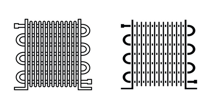 Condenser coil icon graphic design. Vector icon illustrations