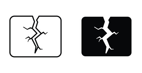 Crack icon graphic design. Vector icon illustrations