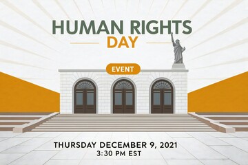 Human Rights Day event building illustration Thursday December 9 2021
