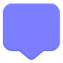 Speech concept of bubble message with text Flat 3D UI Icon