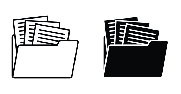 Document archive icon graphic design. Vector icon illustrations