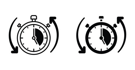 Duration icon graphic design. Vector icon illustrations