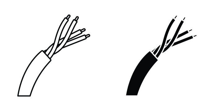 Electric cable icon graphic design. Vector icon illustrations
