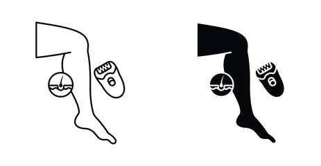 Obraz premium Epilation icon graphic design. Vector icon illustrations