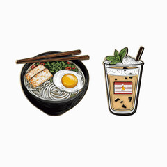 Noodle Soup and Bubble Tea