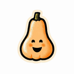 Happy Butternut Squash Character