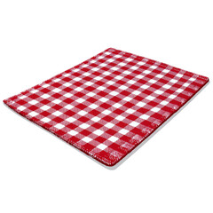 Red and White Gingham Pattern Tablecloth
