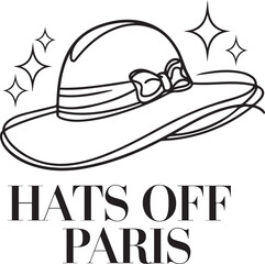 Obraz premium Hats Off Paris Stylish Hat Design, Chic Fashion Inspiration and Elegant Style