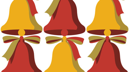 Christmas bells ringing in the holiday season with festive gold and red colors perfect for cards, invitations, or social media posts during December
