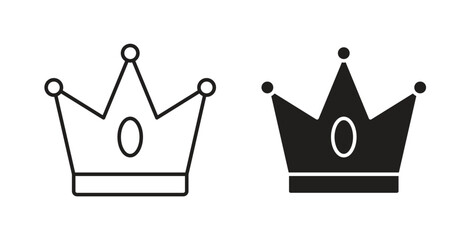 Crown icon in simple flat trend modern graphic design abstract logotype element