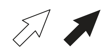 Cursor icon in simple flat trend modern graphic design abstract logotype element