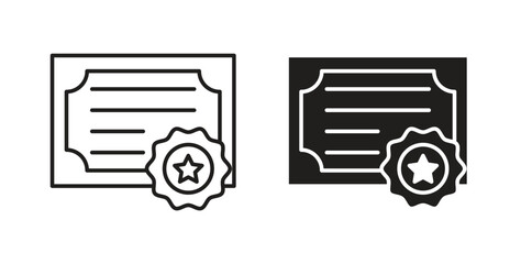 Diploma icon in simple flat trend modern graphic design abstract logotype element