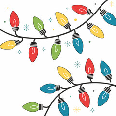 Festive Light Display: A vibrant display of colorful lights adorns a dark background, evoking the joy and anticipation of the holiday season. 