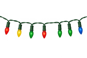 Colorful string lights illumination for holidays, christmas, parties, festivals. Festive celebration decoration banner