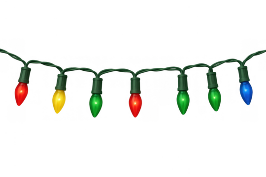 Colorful string lights illumination for holidays, christmas, parties, festivals. Festive celebration decoration banner