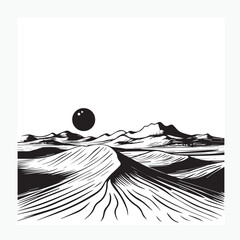 vector illustration of desert landscape © noer