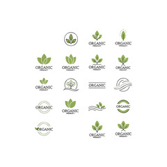 Elegant organic product logo collection ideal for branding and design