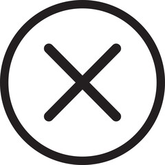 Obraz premium checkmark cross in black line style. checkbox false wrong icon Checkmark right symbol tick sign. modern simple checkmark cross icon isolated on transparent background