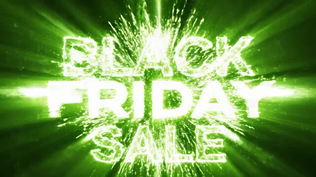 Black friday sale digital matrix background, symbolizing technology and online shopping during the promotional event, green black friday sale