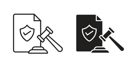 Code of conduct icon simple vectors in black, suitable for projects