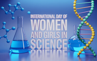 International day of women and girls in science with lab equipment