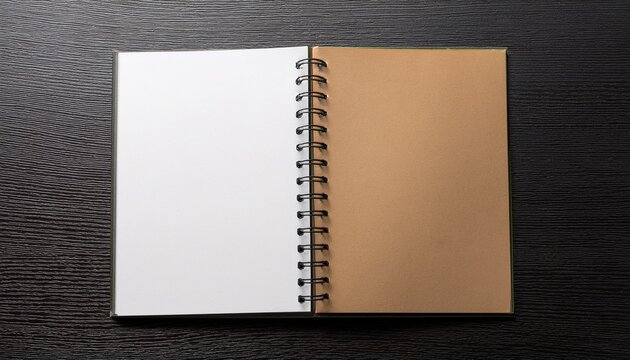 open spiral notebook with blank pages - Powered by Adobe