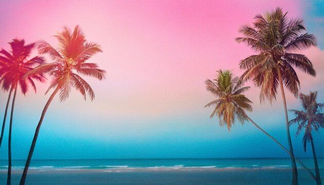 vibrant summer background with grainy pink and blue tones