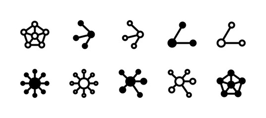 Network Icon Set Line and Solid style for System Connectivity