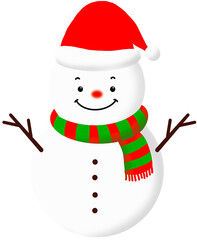 snowman with red hat