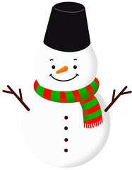 snowman with a broom