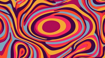 Groovy retro background with optical illusions, perfect for posters, social media, and vintage content.