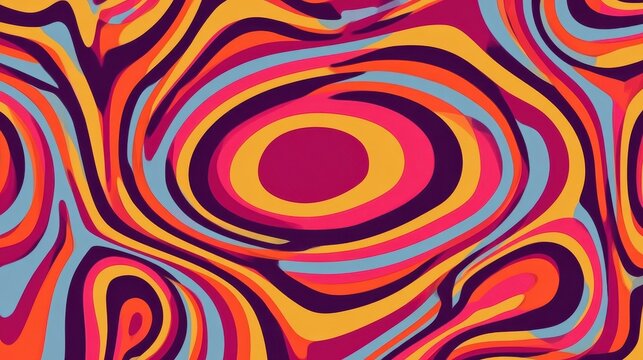 Groovy retro background with optical illusions, perfect for posters, social media, and vintage content.