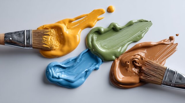 Vibrant painting techniques for workers colorful job artistry on white walls a bright career experience