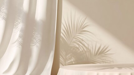 Gentle beige background with light and shadow effects, perfect for mockups, social media, and creative content.