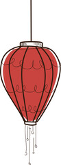 Obraz premium Hand Drawn Lampion Lunar New Year