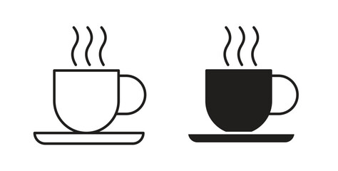 Coffee icon. filled flat sign for mobile concept and web design
