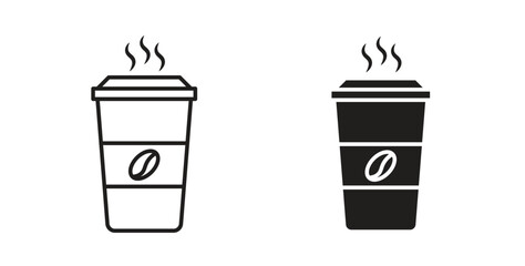 Coffee icon. filled flat sign for mobile concept and web design