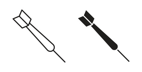 Dart icon. filled flat sign for mobile concept and web design