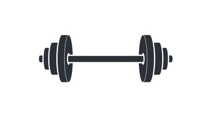 Dark Barbell with Weight Plates for Strength Training.
