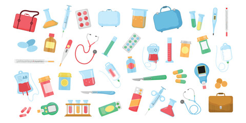 Medical Equipment And Health Supplies Illustration Collection