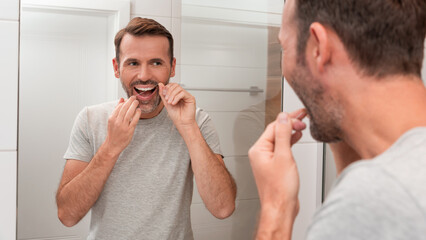 White teeth, beautiful smile, morning hygiene
