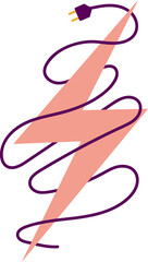 Electricity and plug illustration