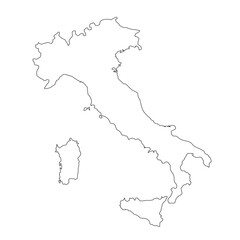 Italy map outline vector illustration isolate