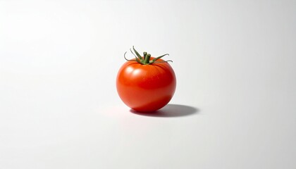 Fresh Red Tomato Isolated on White Background for Healthy Eating and Natural Food Concepts.