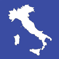 Italy map silhouette vector illustration isol
