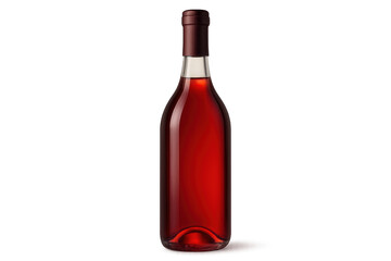 Ros&eacute; wine bottle on transparent background, showcasing a refreshing alcoholic beverage for celebration and relaxation