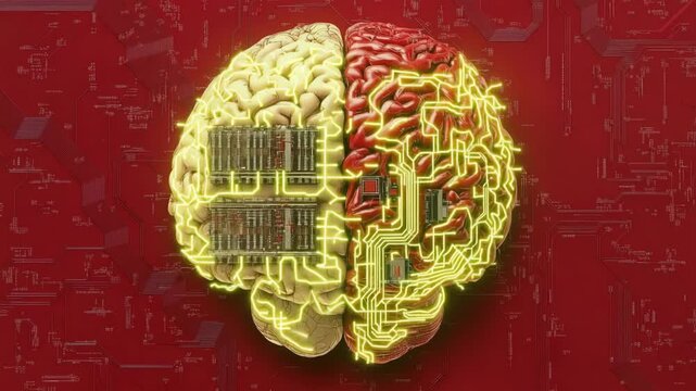 Gen Turbo pulses displayed on a brain graphic showcasing artificial intelligence and technology concepts