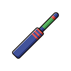 A clean and detailed cricket bat vector illustration isolated on a white background
